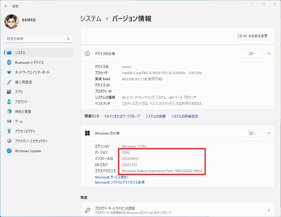 Windows 11 22H2 リリース build 22621.521